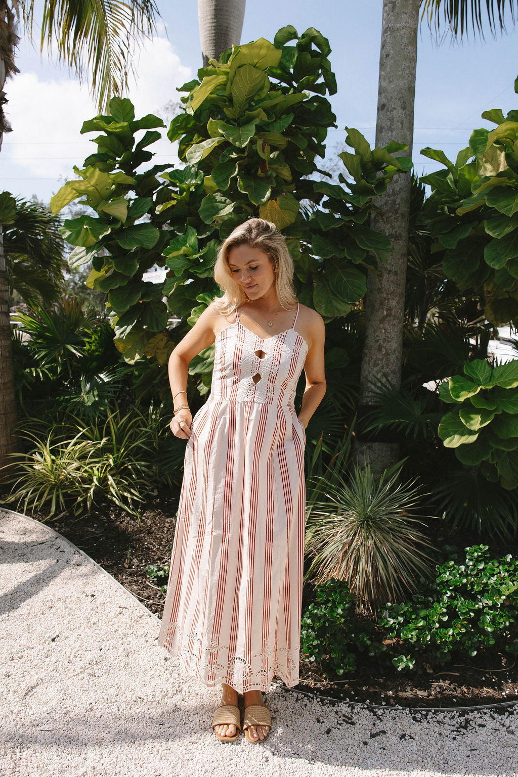 Cherry Pinstripe Dress
