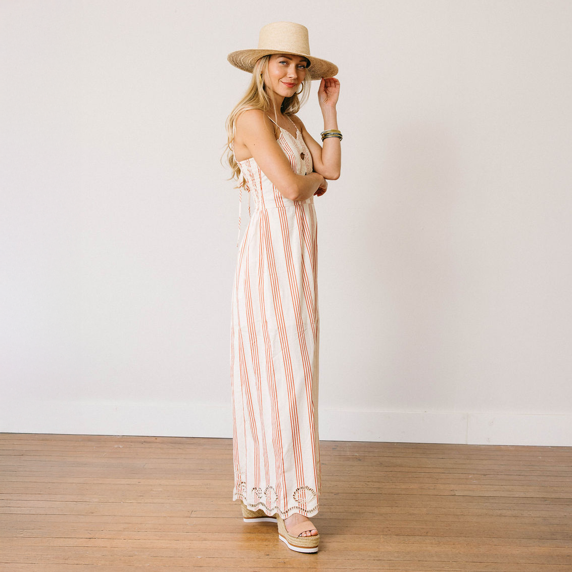 Cherry Pinstripe Dress