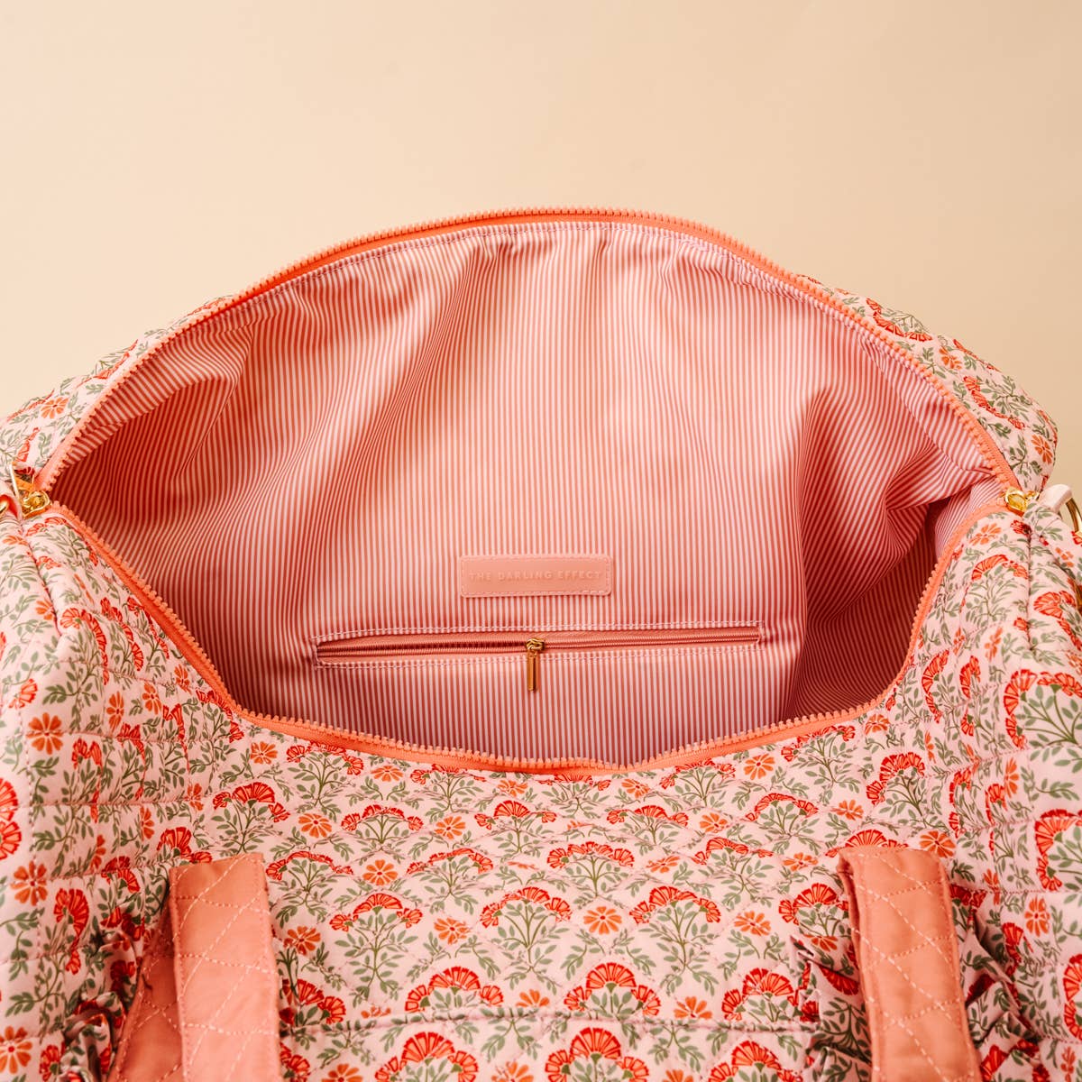 Dusty Rose Quilted Weekender Bag