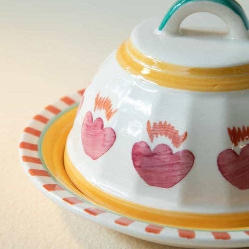 Rose Ceramic Butter Dish