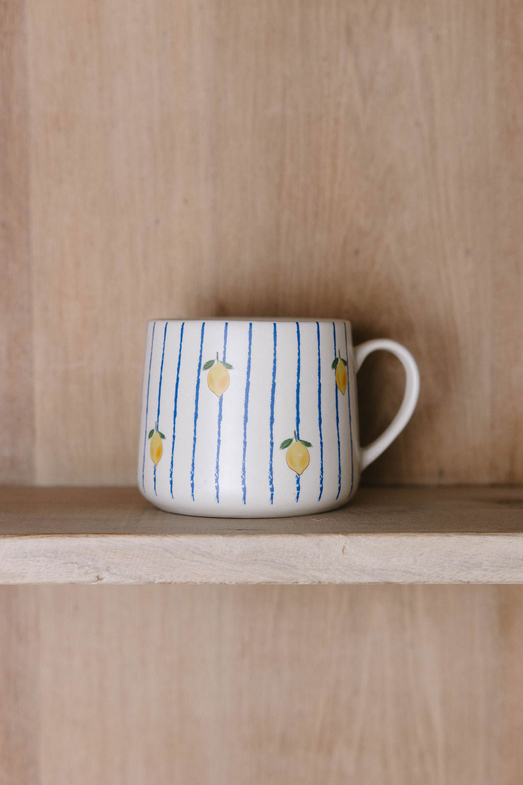 Lemon Striped Ceramic Mug