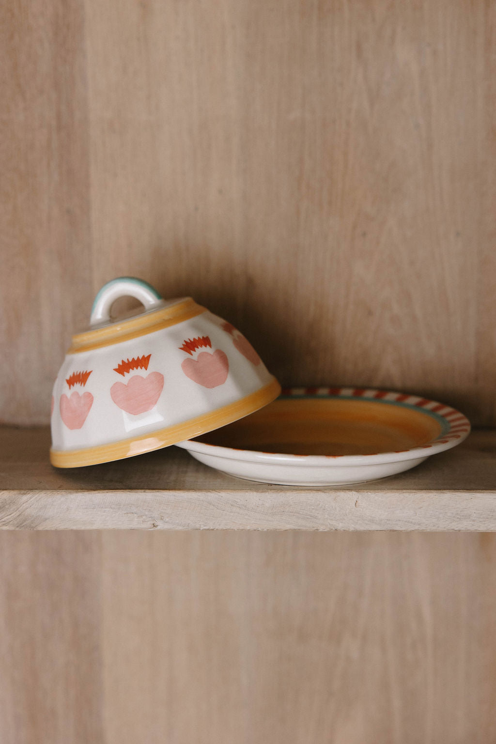 Rose Ceramic Butter Dish