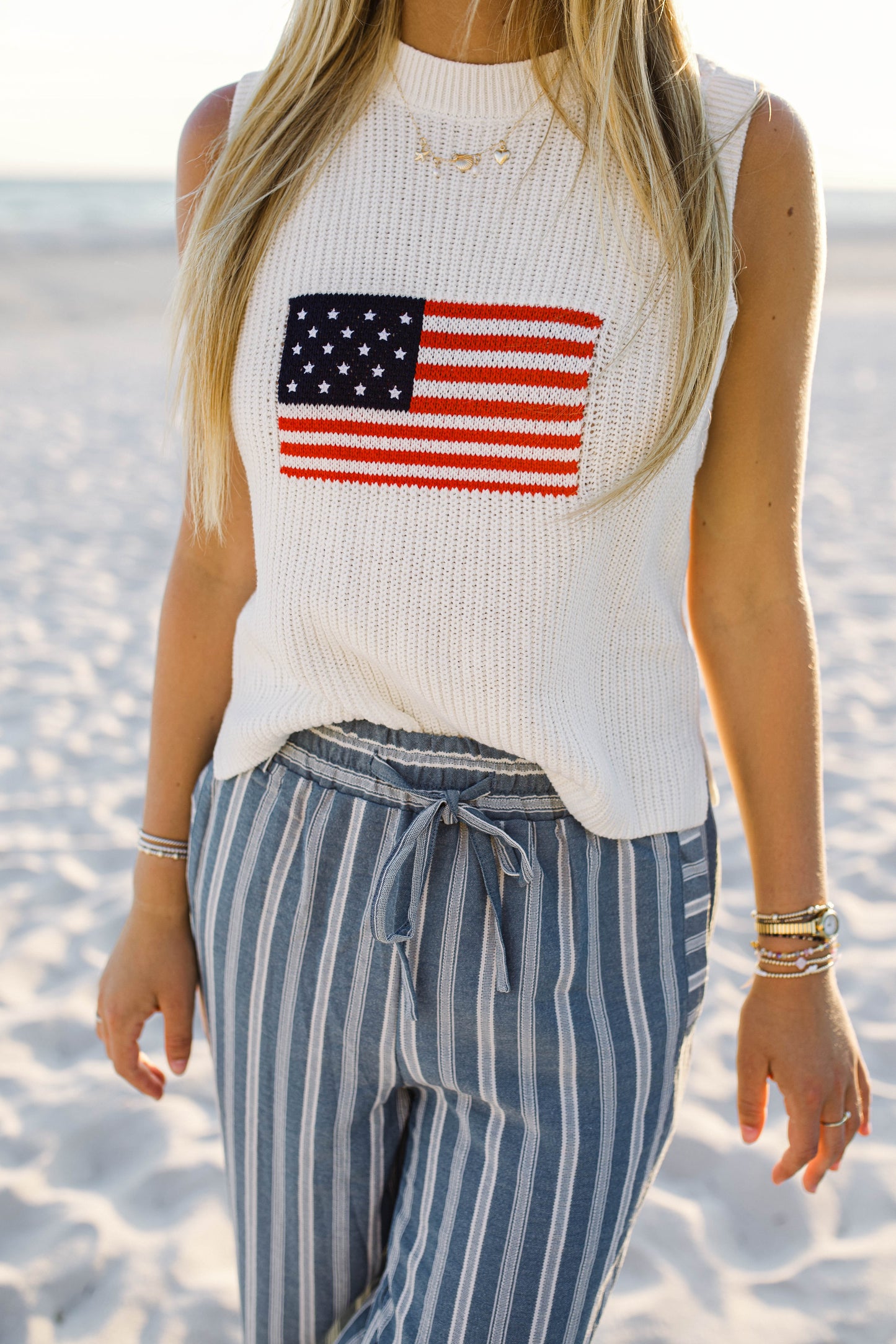 Americana Breeze Knit Top
