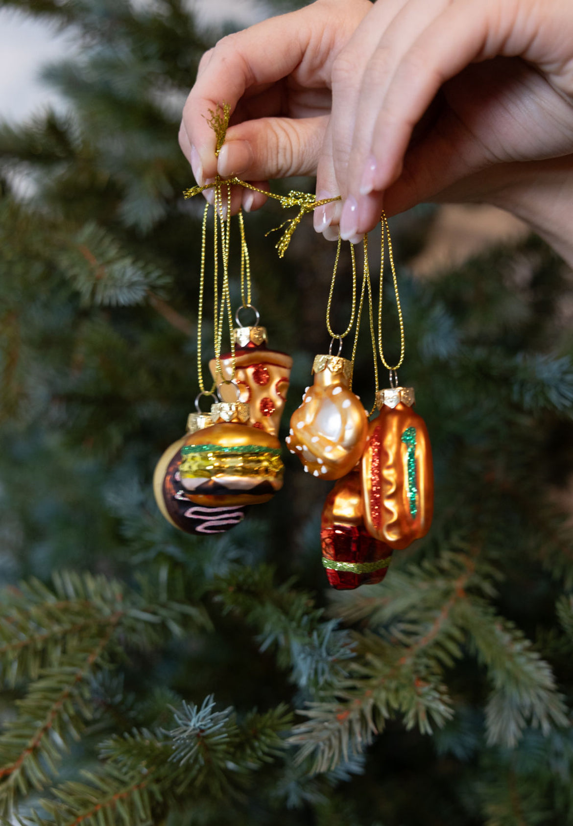 Glass Food Ornaments, assorted
