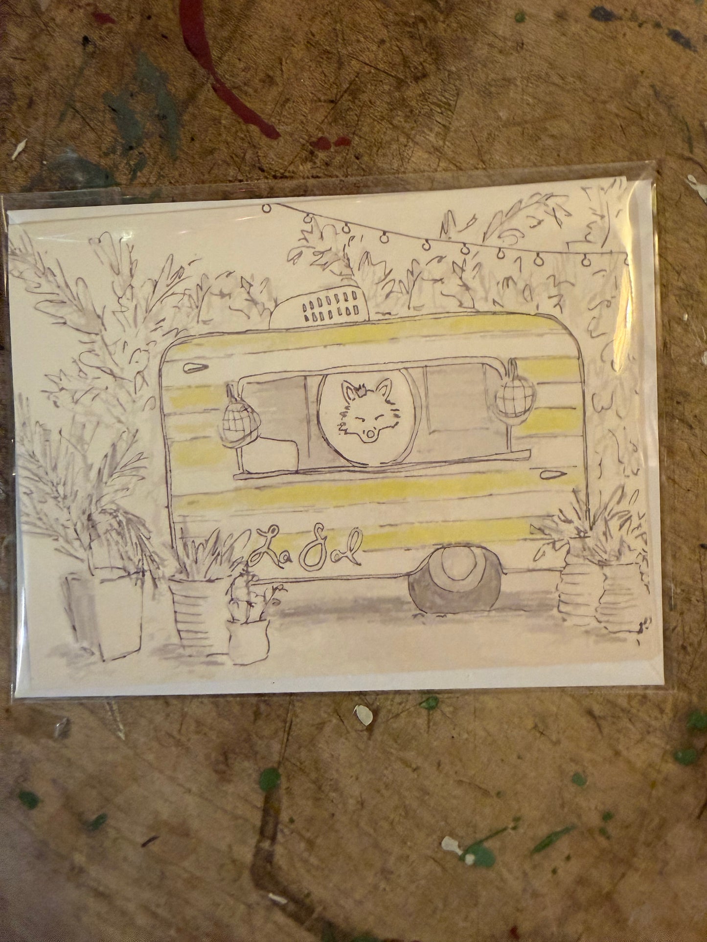 La Sal Linen Blank Card