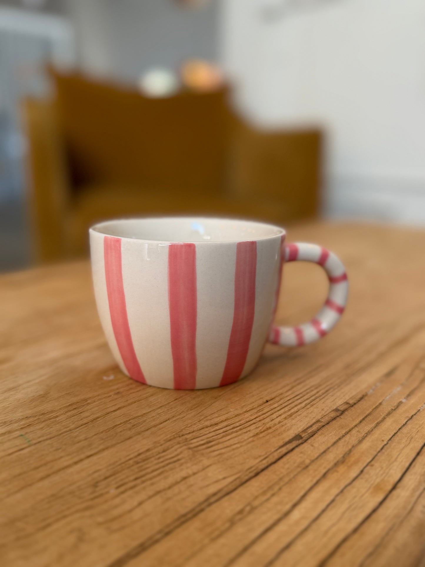 Multi Color Mug Coral Striped