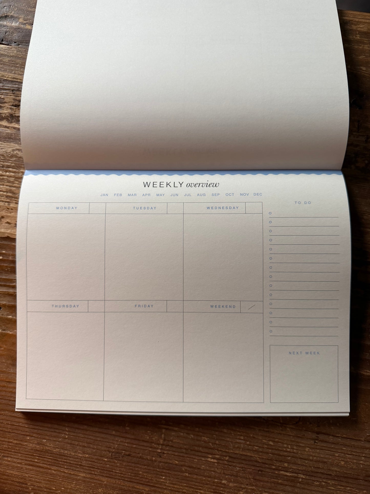 Floral Checkerboard Weekly Desk Planner