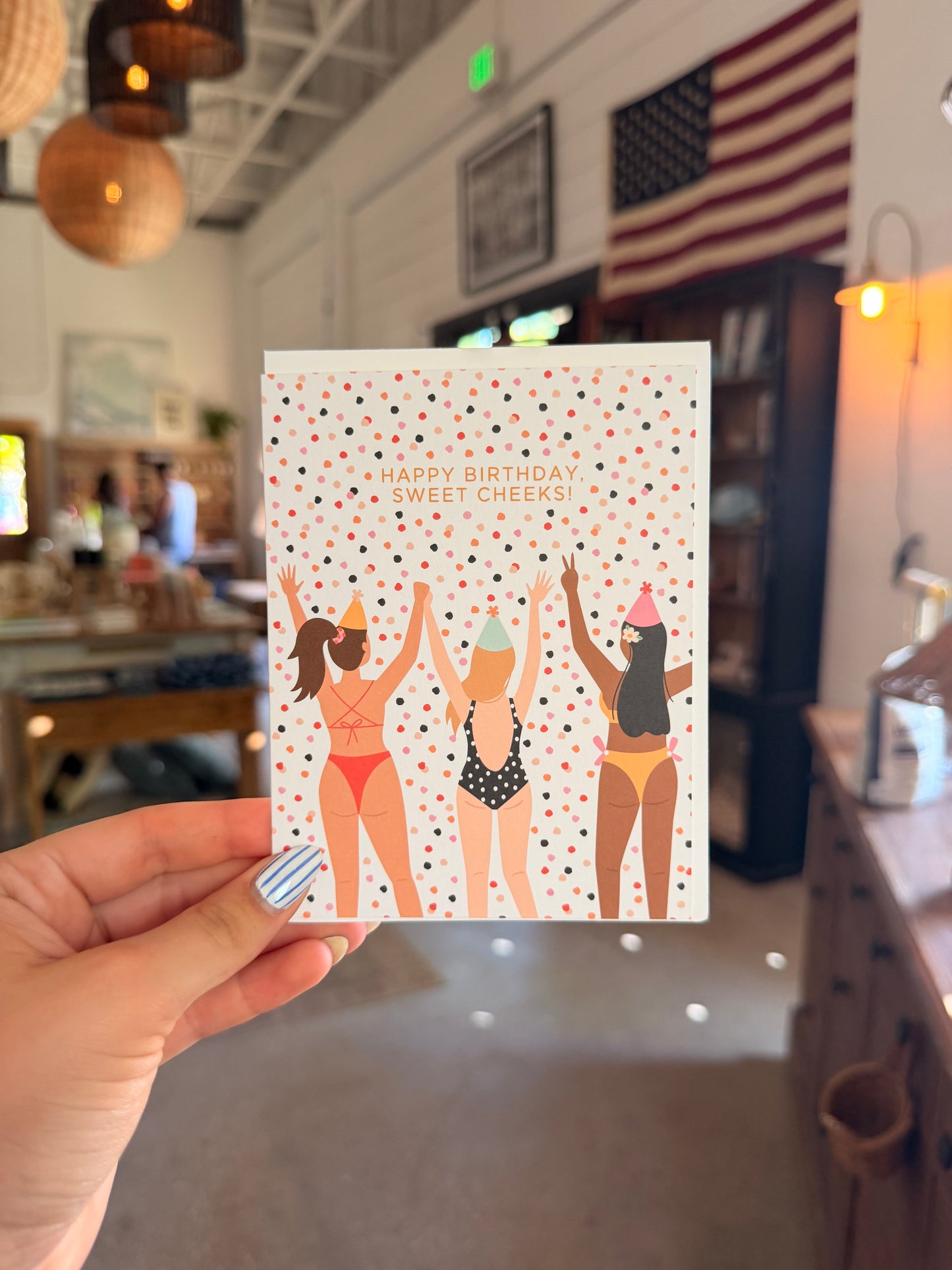 Happy Birthday Sweet Cheeks Greeting Card