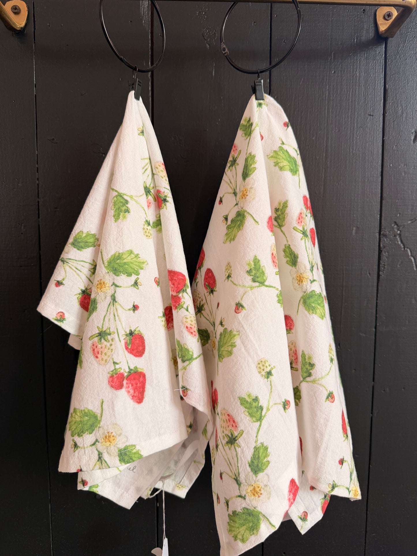 Strawberry Cotton Flour Sack Tea Towel