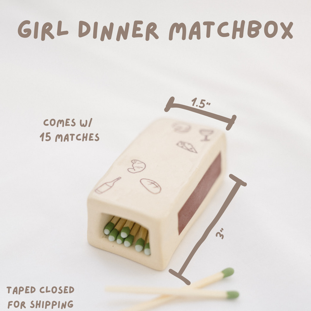 Handmade Girl Dinner Matchbox