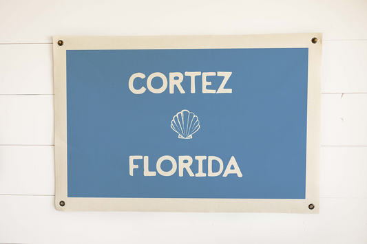 Cortez Florida Canvas Banner