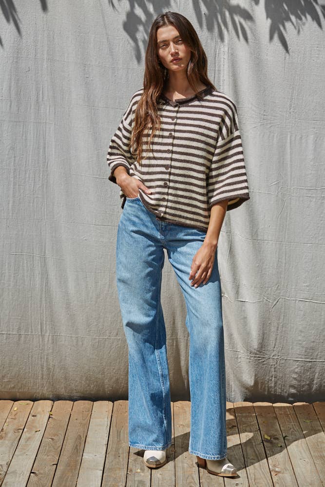 Quarter Sleeve Cardigan