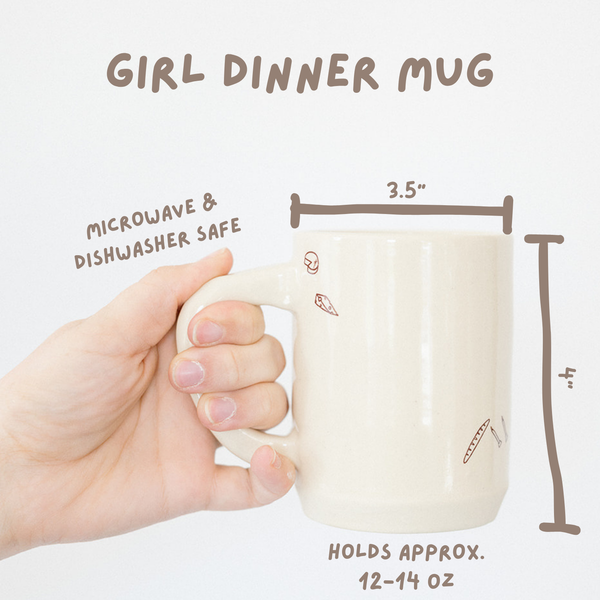 Handmade Girl Dinner Mug