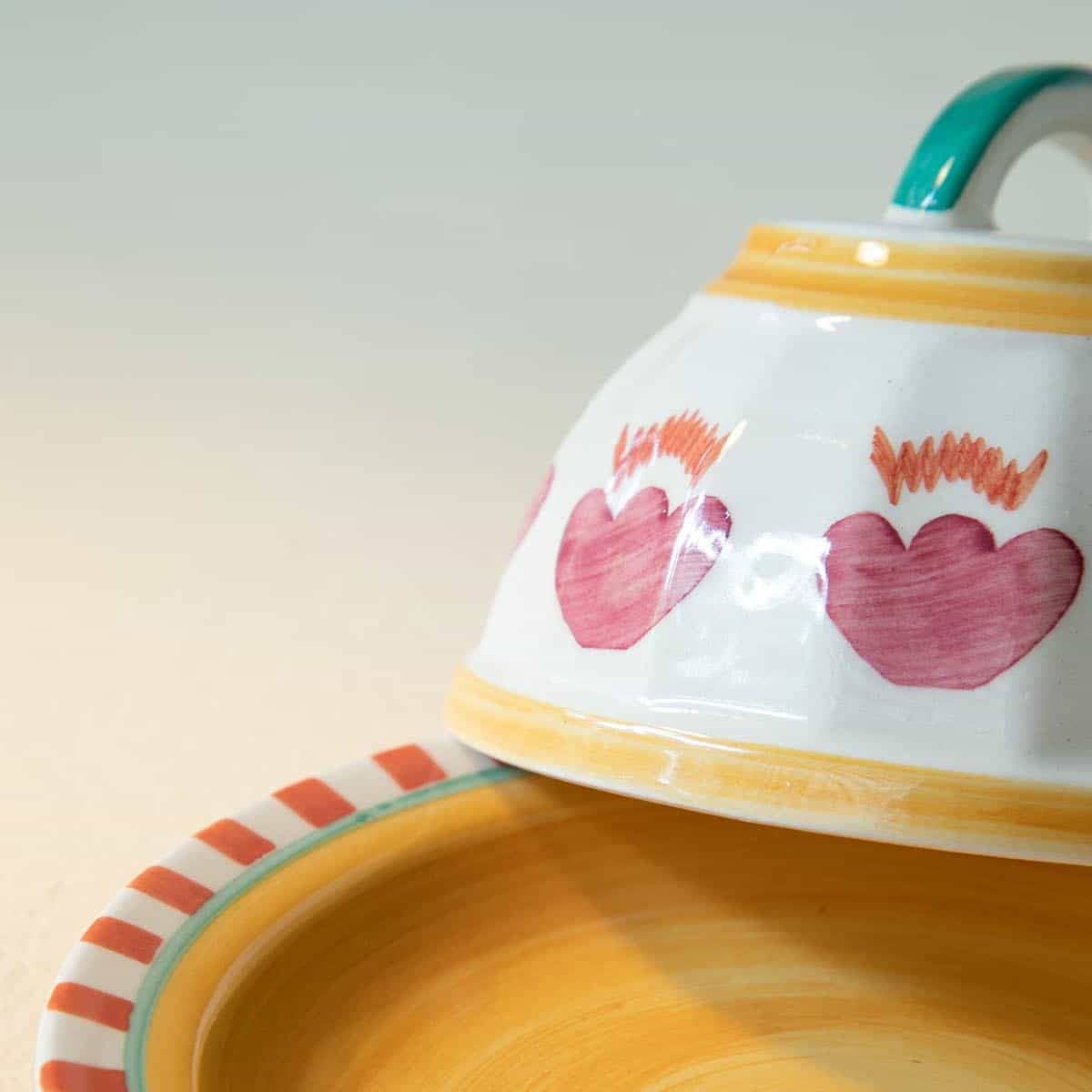 Rose Ceramic Butter Dish