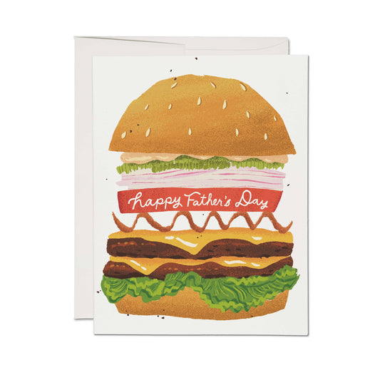 Father's Day Double Cheeseburger Greeting Card