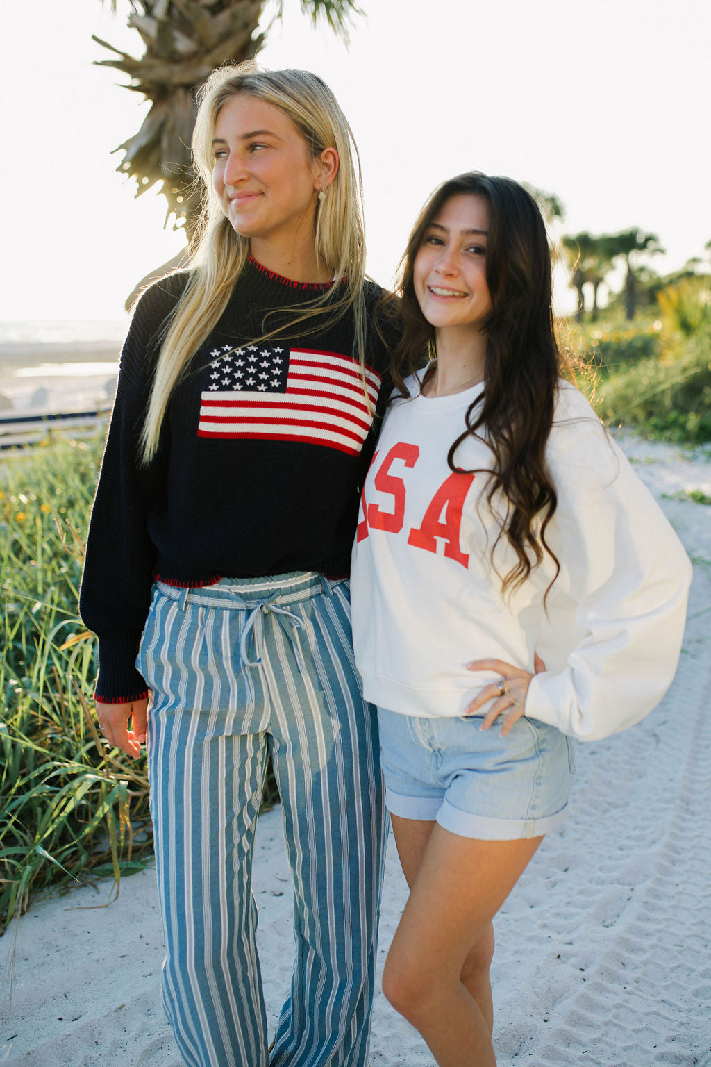 The Colete Striped Wide Leg Drawstring Pant