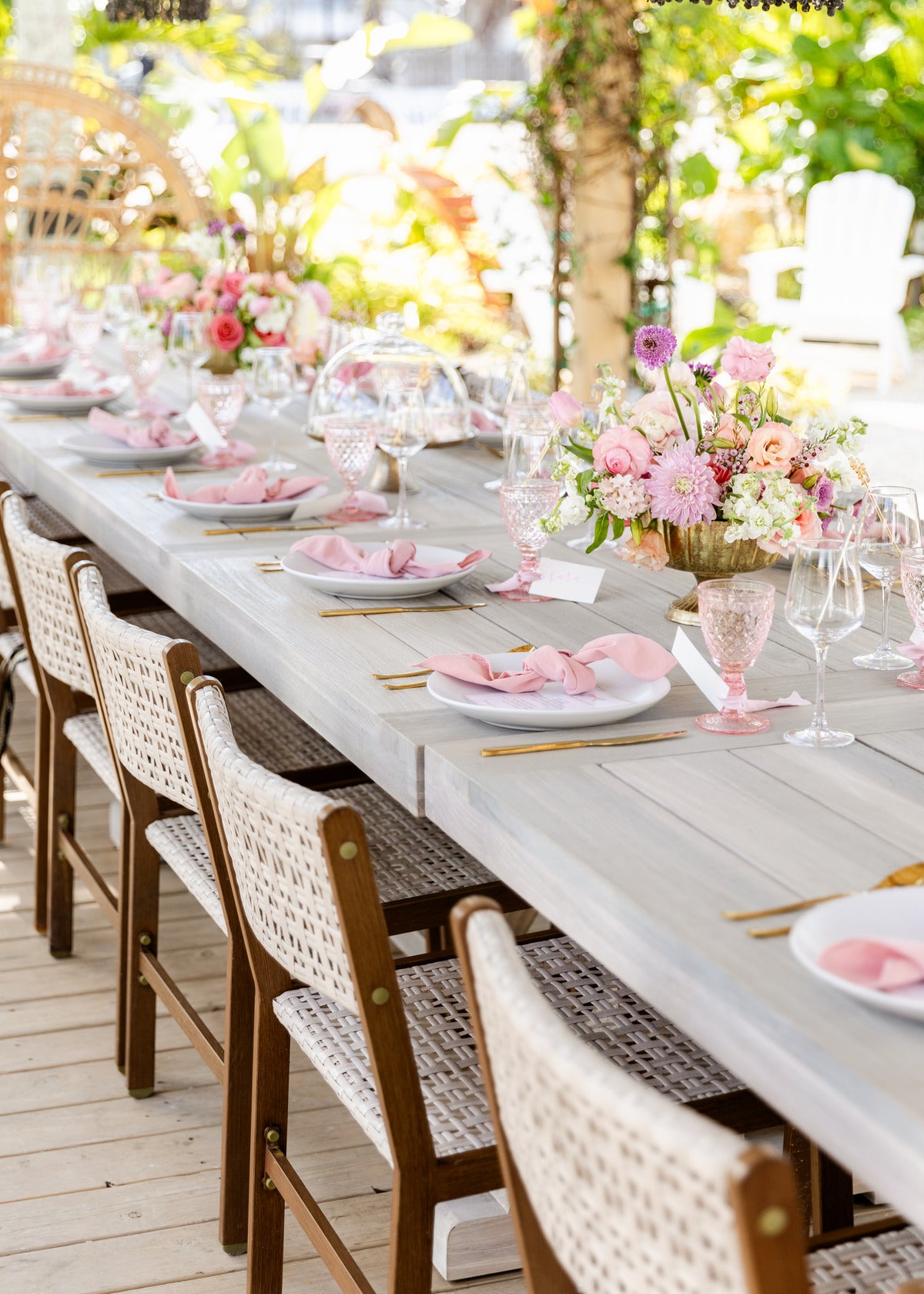 Guests gathered at the family feast table