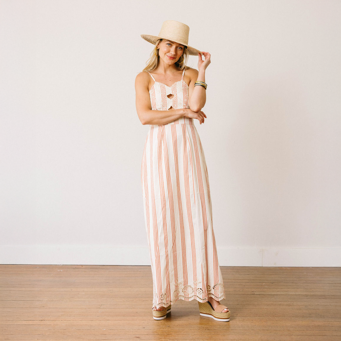 Cherry Pinstripe Dress