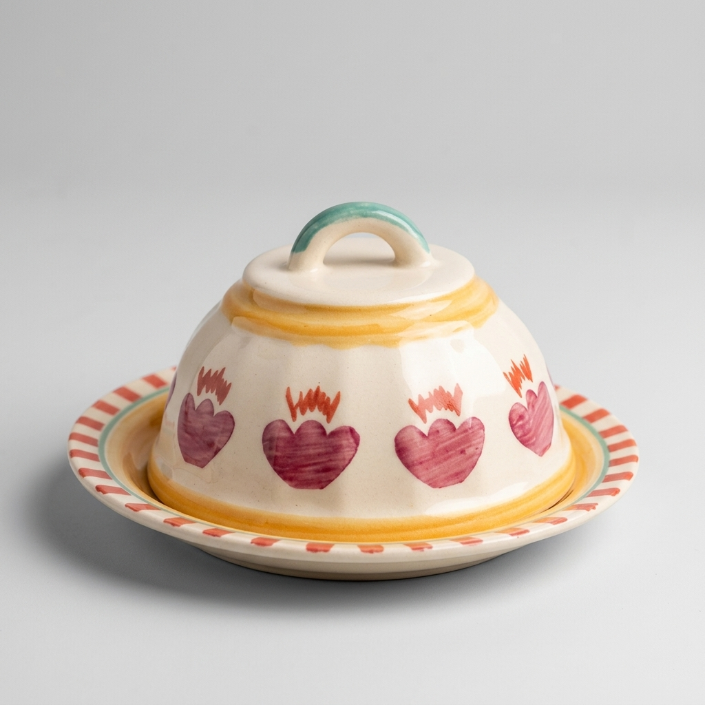 Rose Ceramic Butter Dish