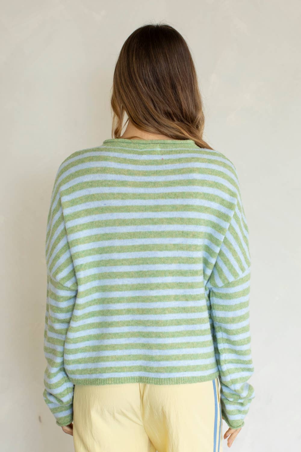 Matcha Striped Cardigan
