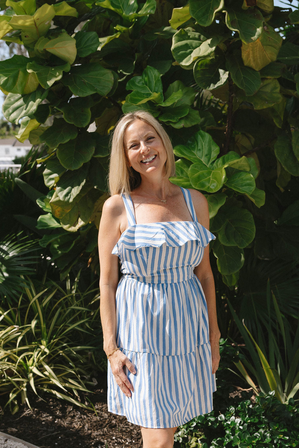 The Cove Striped Mini Dress