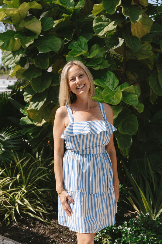 The Cove Striped Mini Dress