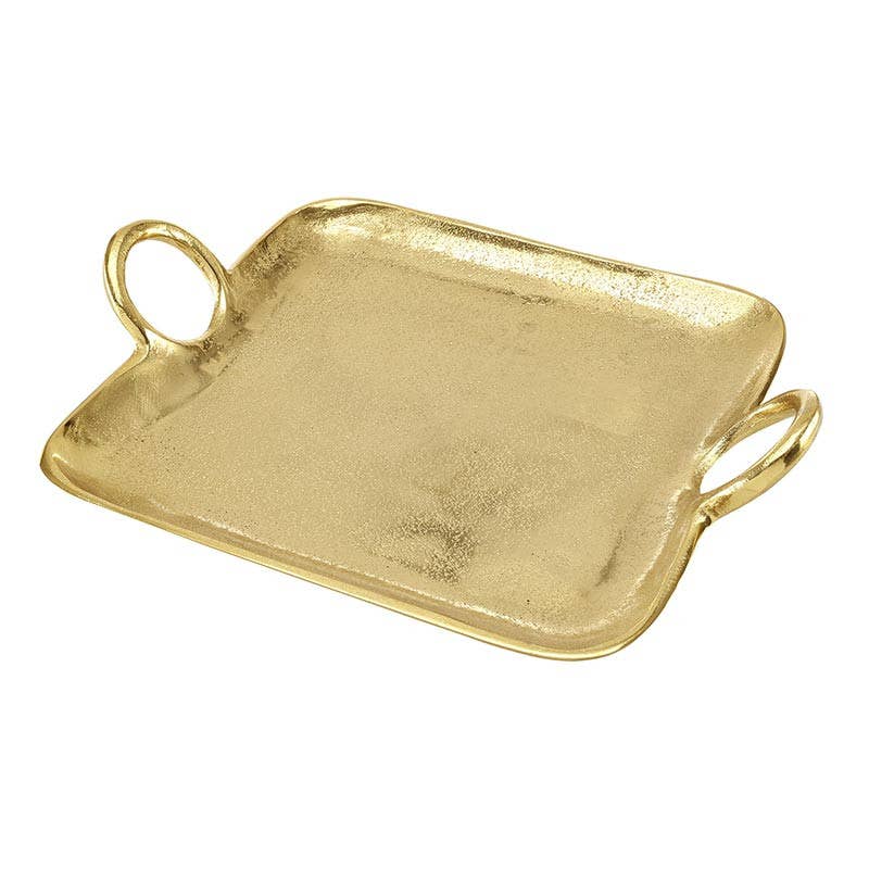 Gold Rounded Handle Tray