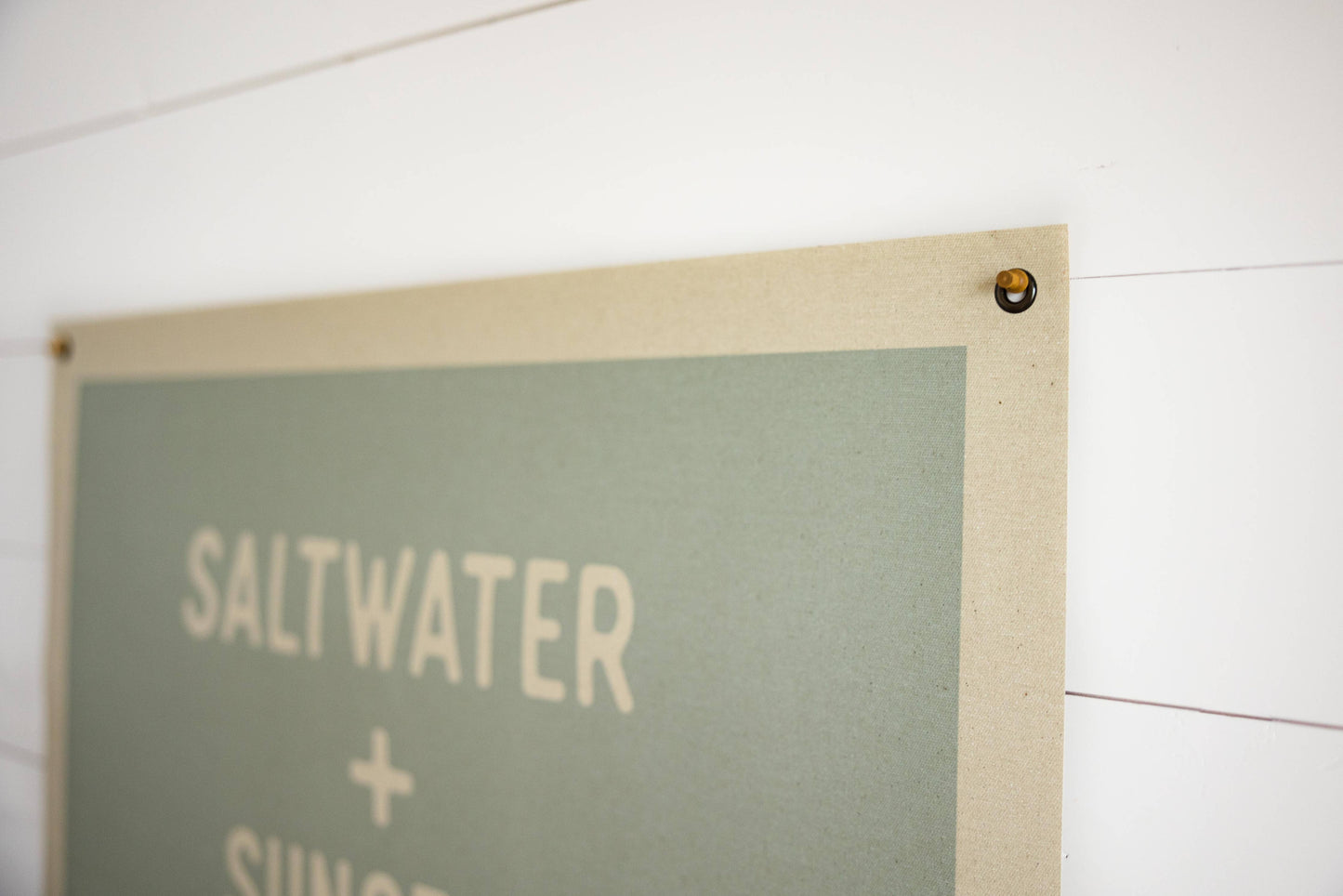 Saltwater and Sunsets Canvas Banner