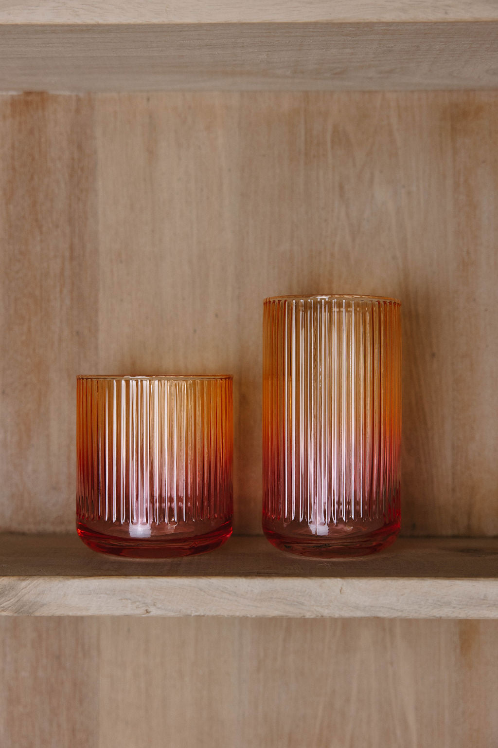 Ribbed Ombre Drinking Glass (8oz)