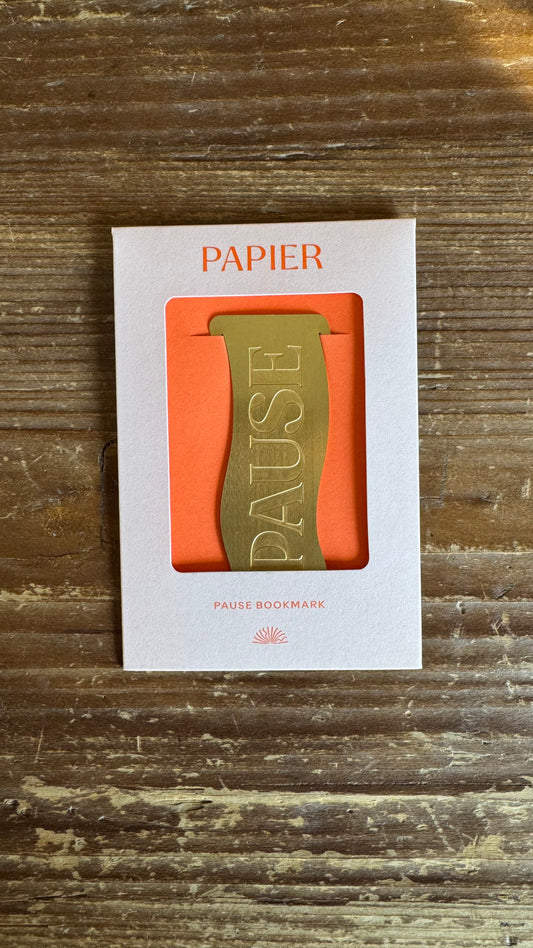 Brass Bookmark - Pause