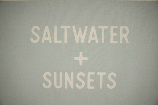 Saltwater and Sunsets Canvas Banner