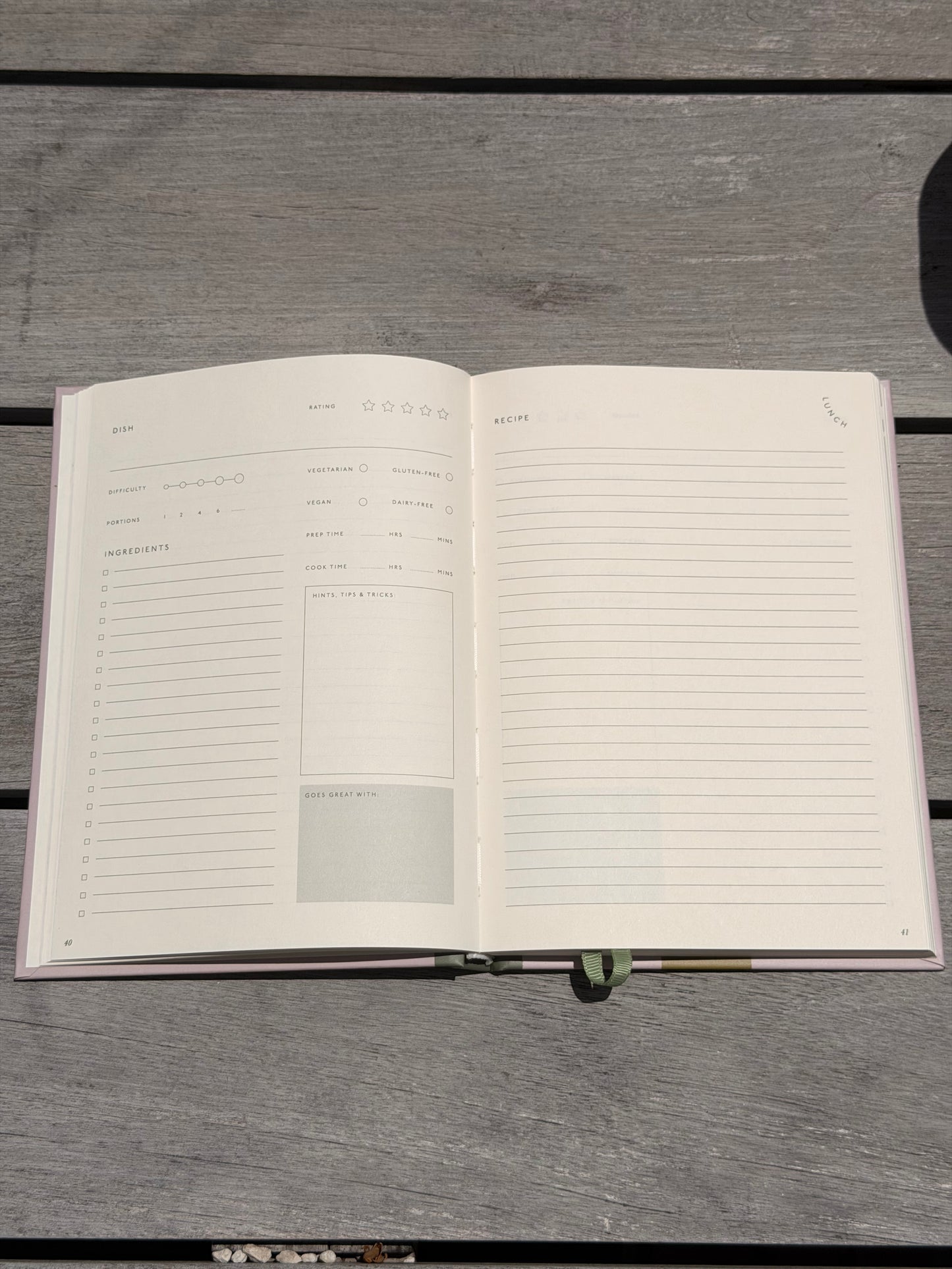 Guided Recipe Journal, A5 Hardcover - Vegetable Medley