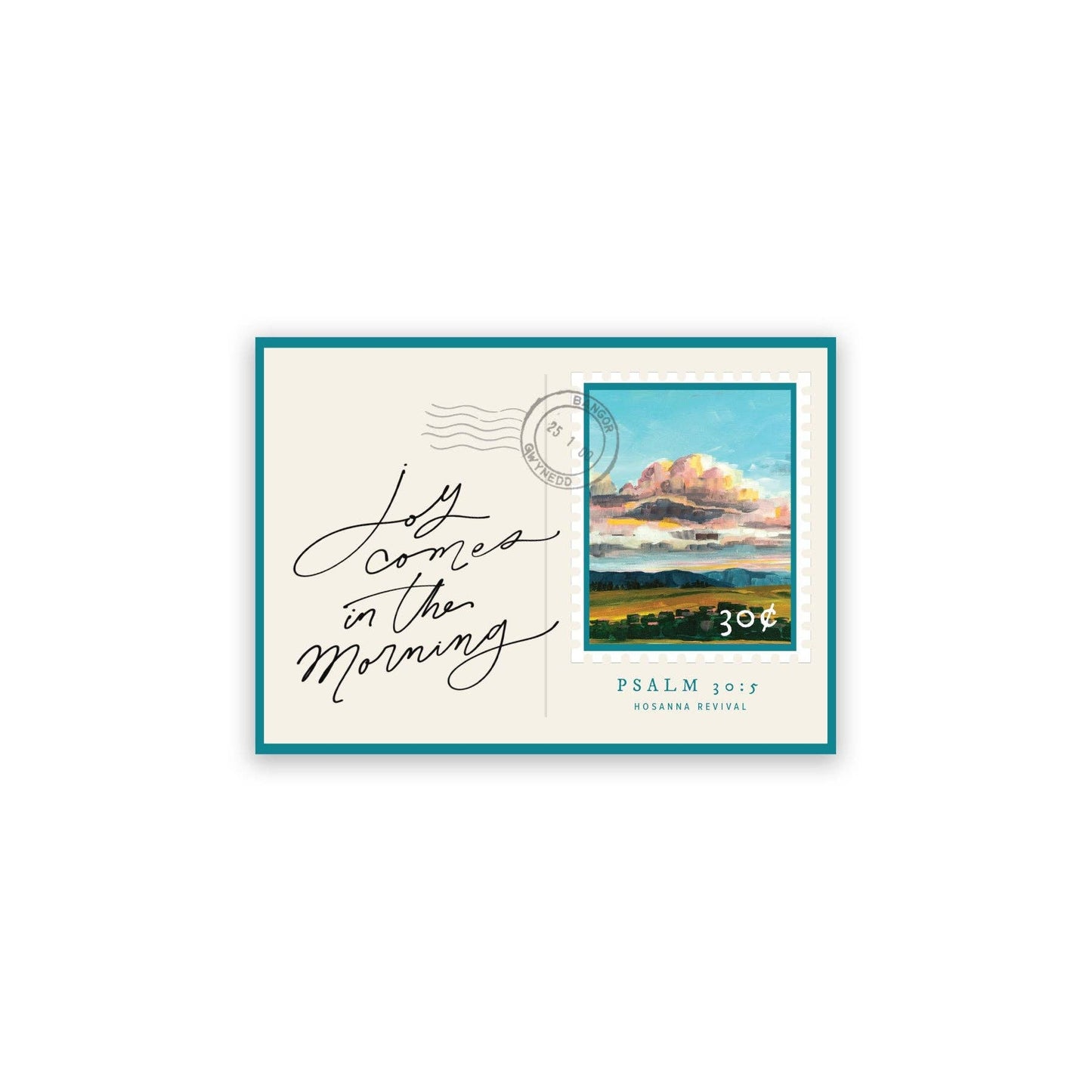 Joy Comes In the Morning Postcard Sticker