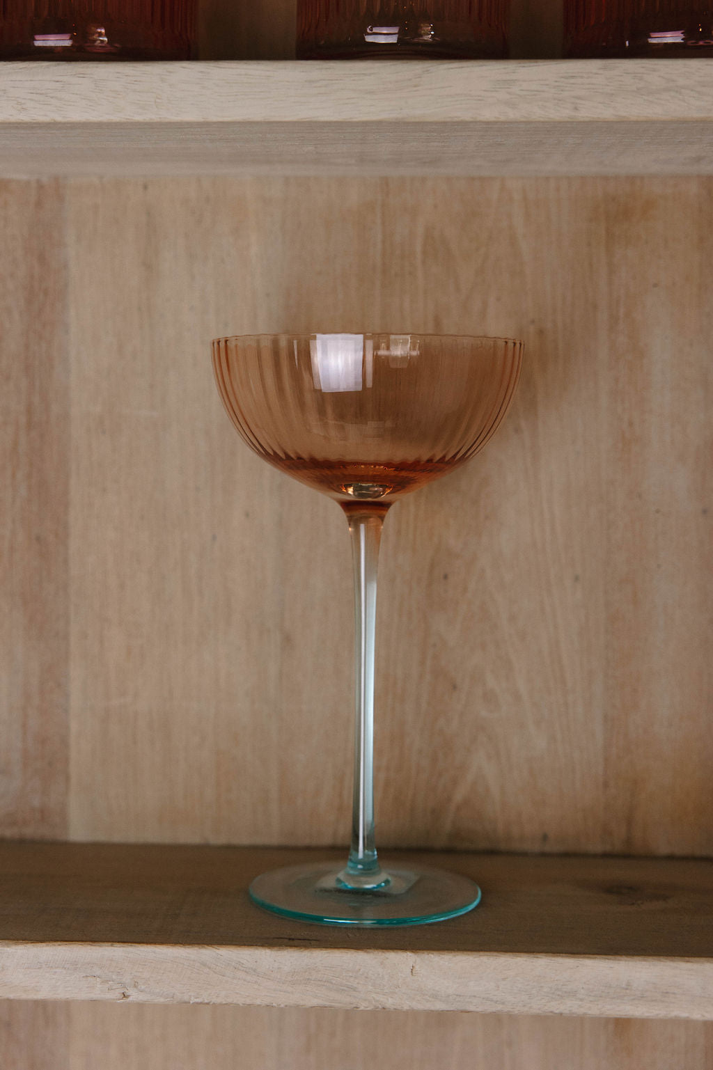 Blush & Blue Stemmed Coupe