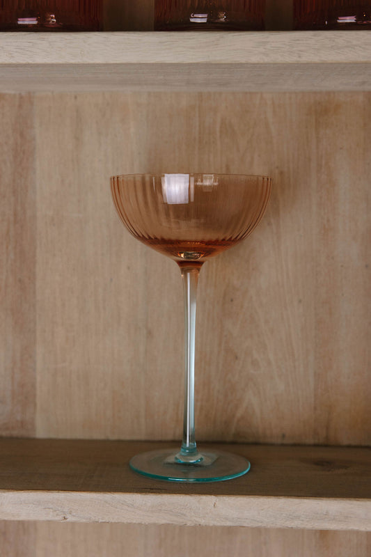 Blush & Blue Stemmed Coupe