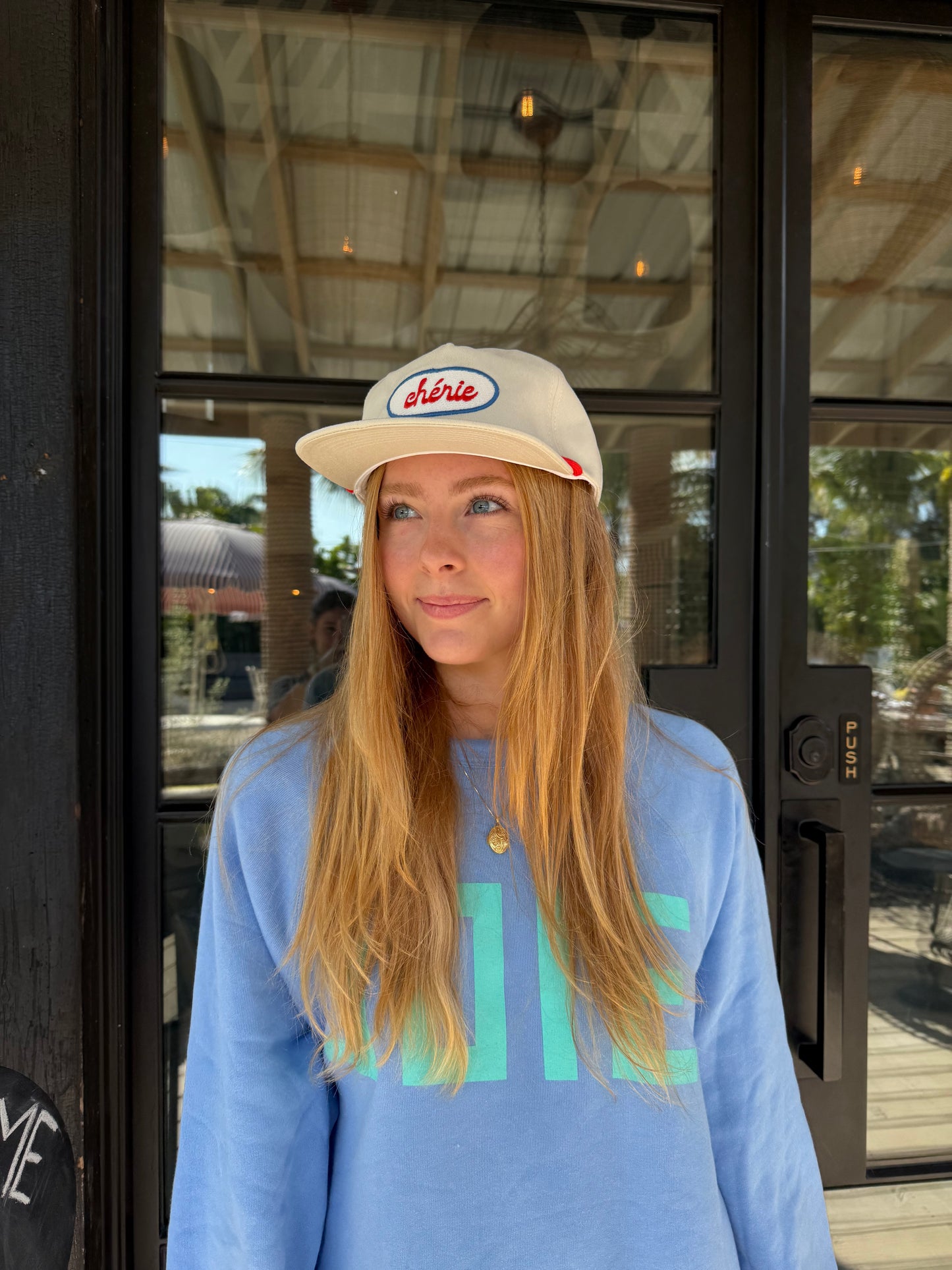 Cherie Flat-Brim Hat
