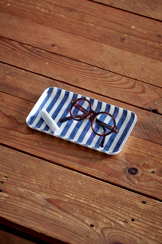 Navy Blue Linen Tray