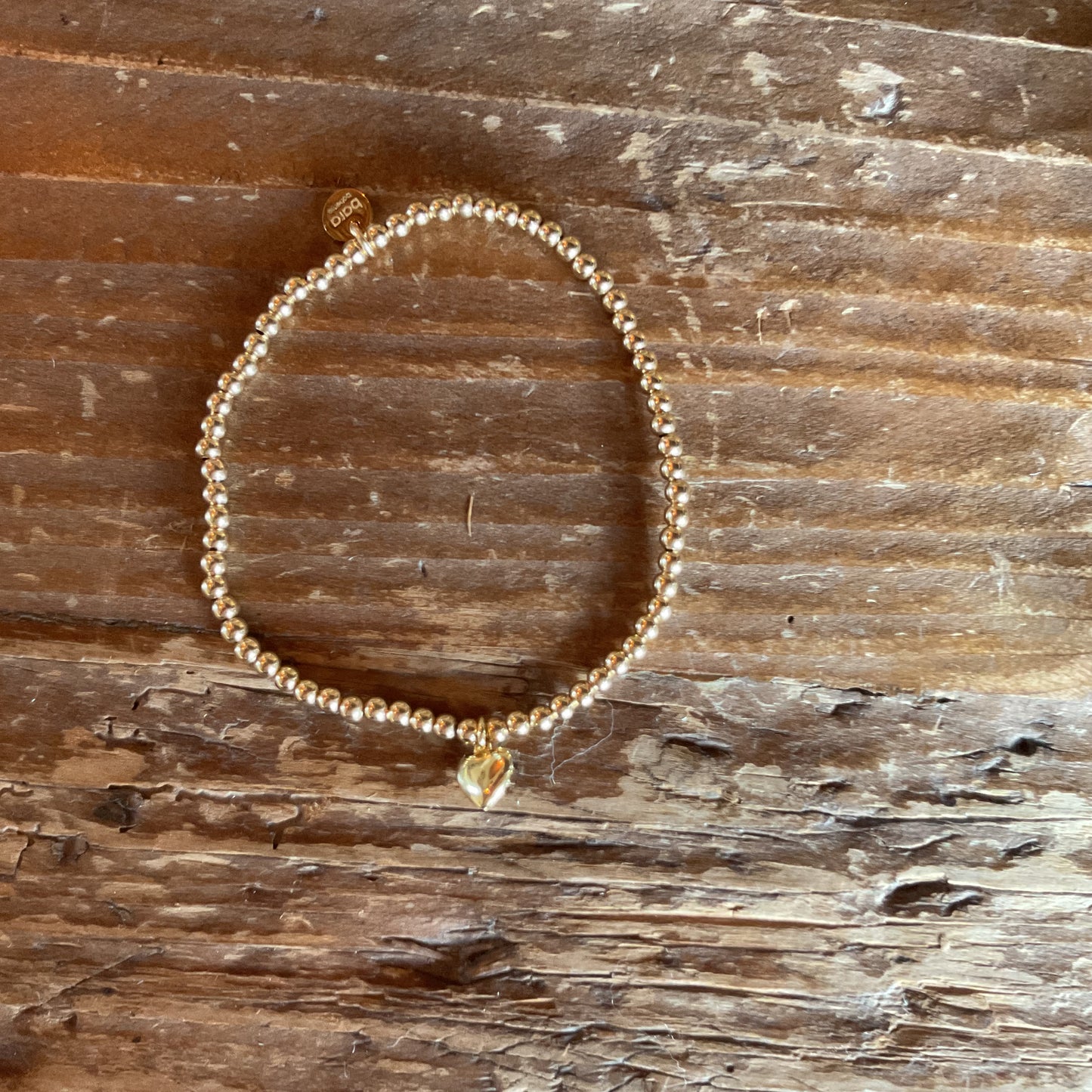 Chiara Heart Charm Stretchy Bracelet