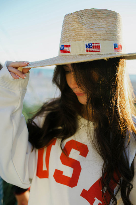 Ivory America Palm Hat