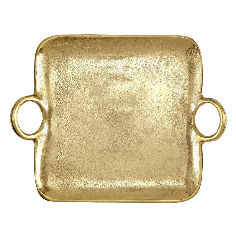 Gold Rounded Handle Tray