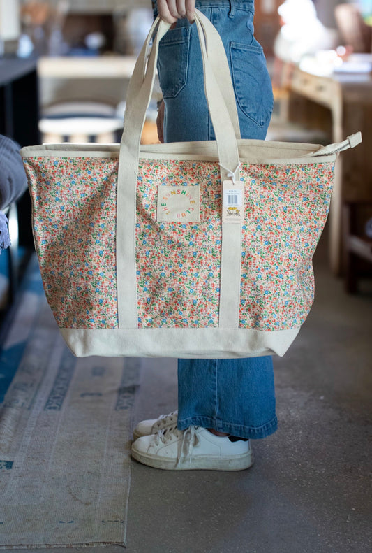 Floral Canvas Tote