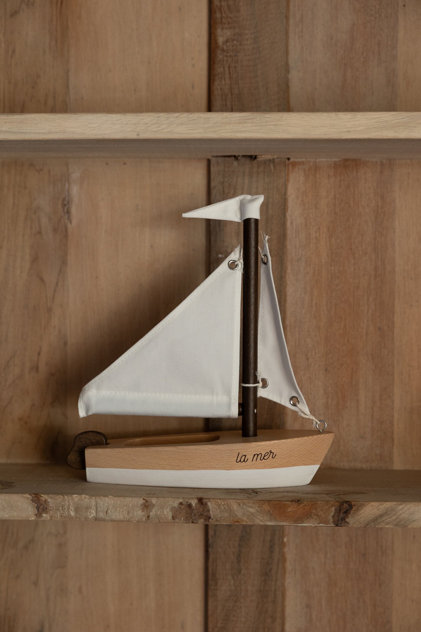 Wooden Sailing Boat & Captain