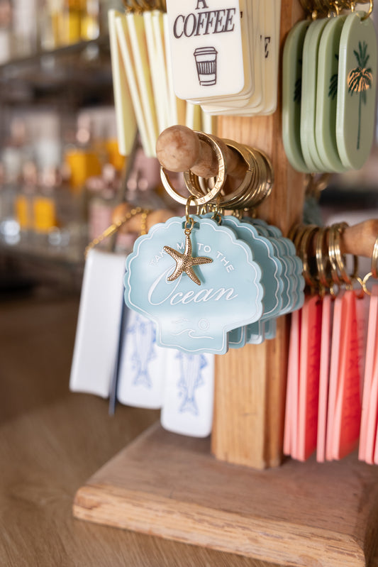 Ocean Seashell Charm Keychain