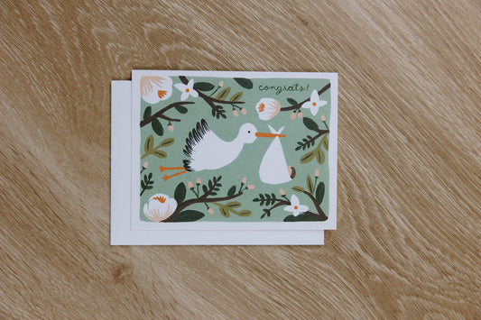 Congrats Stork Card