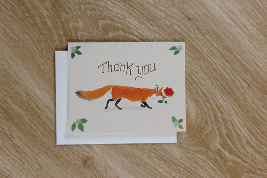 Fox Thank You Greeting Card