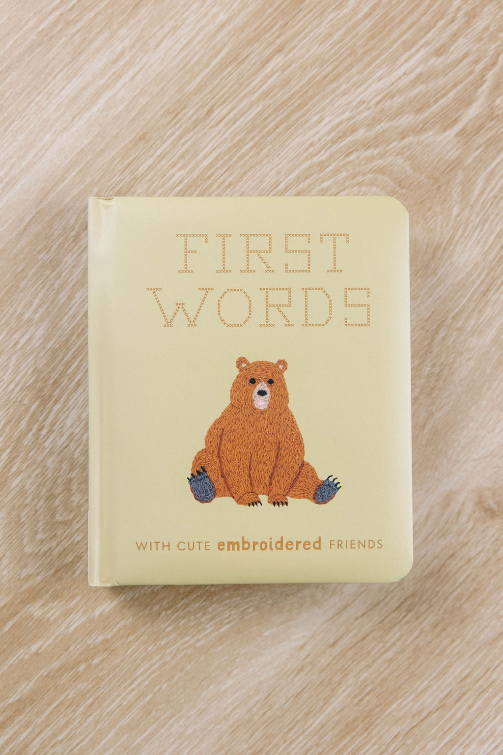 First Words Book With Embroidered Friends