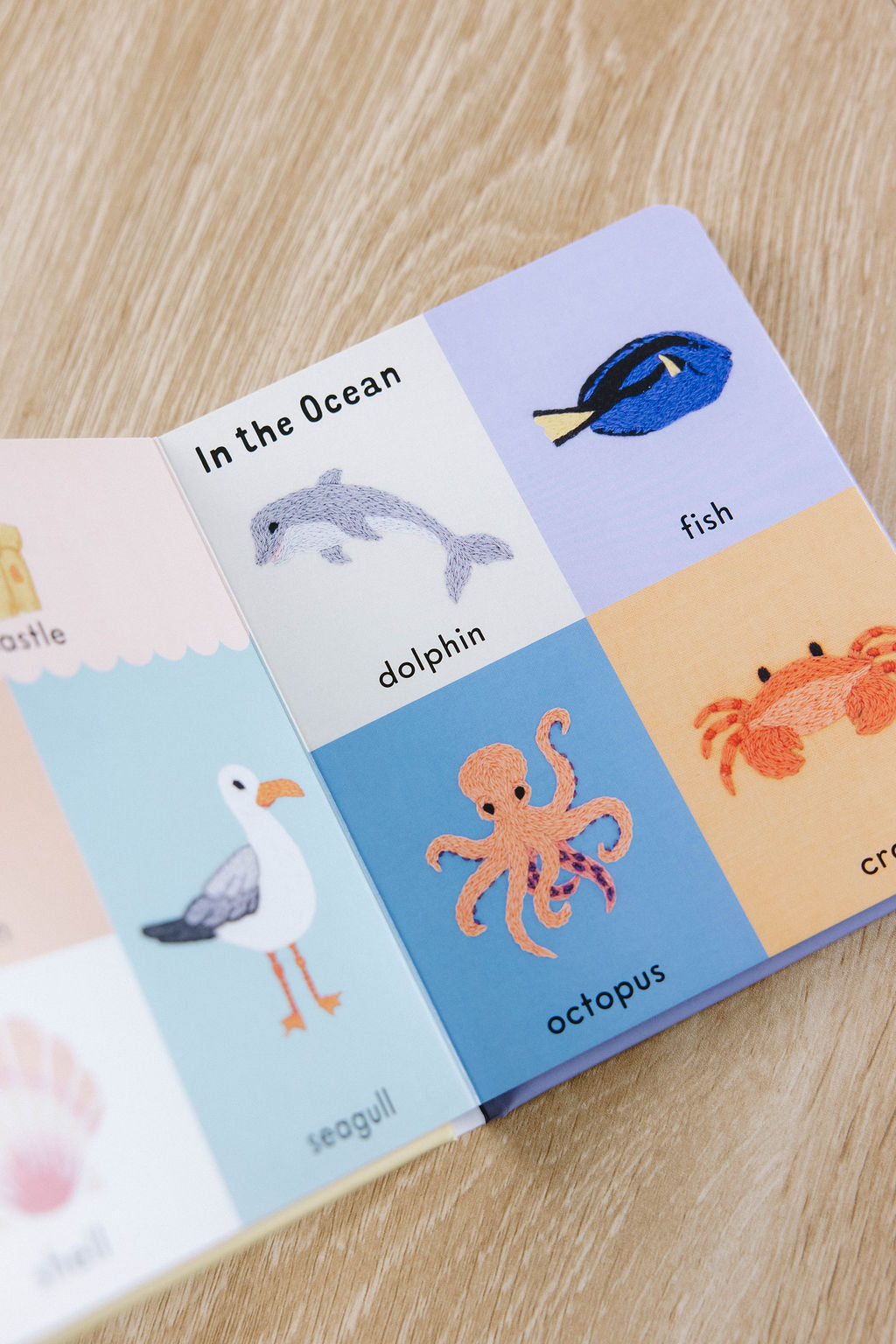 First Words Book With Embroidered Friends