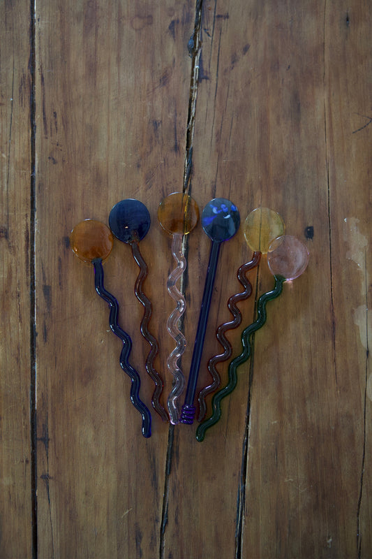 Assorted Handmade Glass Spoon