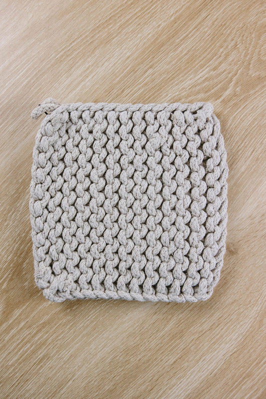 Dove Gray Knit Potholder