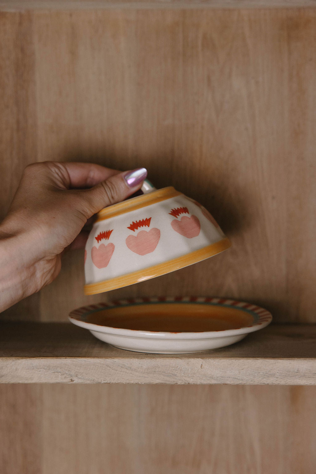 Rose Ceramic Butter Dish